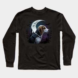 Beagle And The Moon Long Sleeve T-Shirt